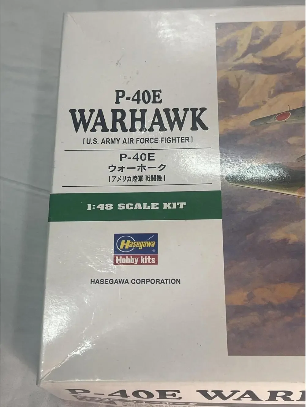 Hasegawa P-40E Warhawk 1:48 Airplane Model Kit Unpainted Unassembled Plastic